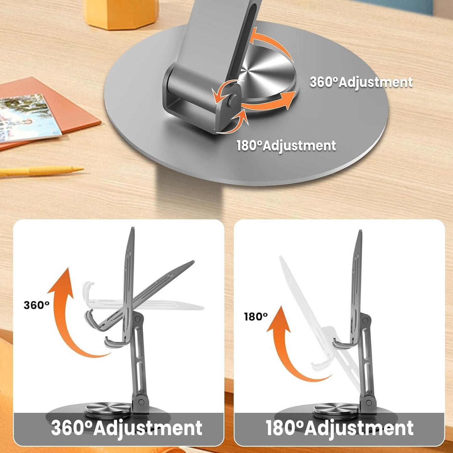 Aluminium 360� Rotable Phone/Tablet Stand
